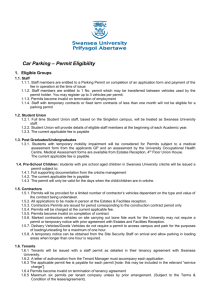 Car Parking – Permit Eligibility
