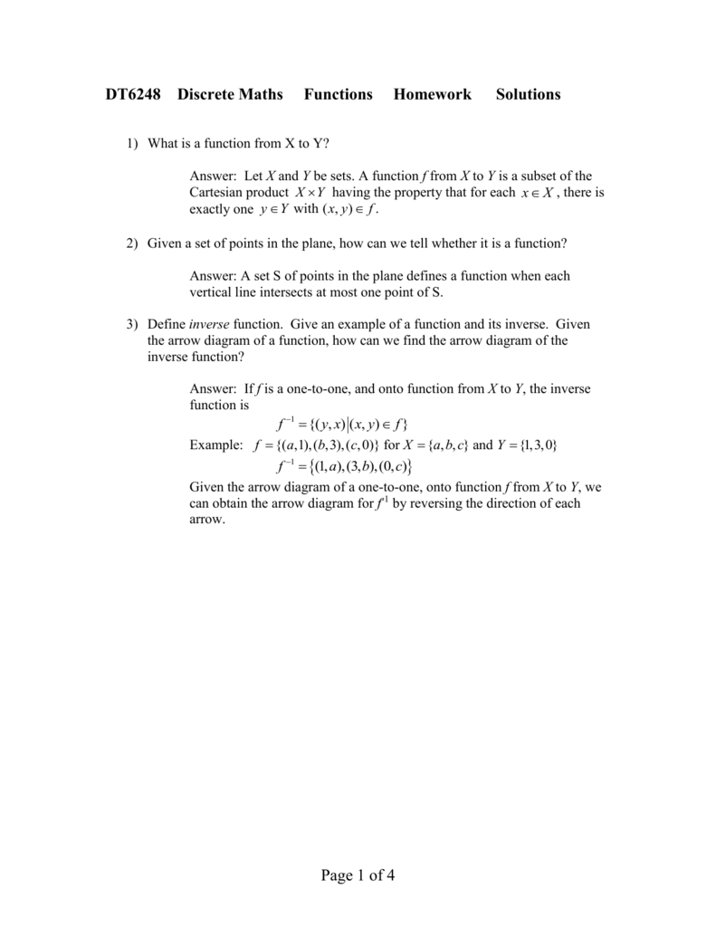 Discrete Maths Hw3 Solutions