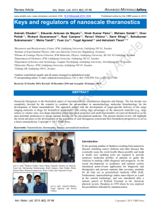 Keys and regulators of nanoscale theranostics