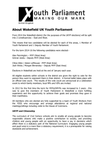 About Wakefield UK Youth Parliament