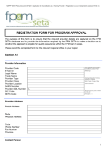 registration form for program approval