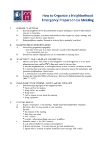 How To Organize a Neighborhood Emergency Preparedness Meeting