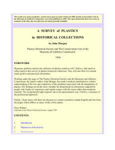 A Survey of Plastics in Historical Collections by John Morgan