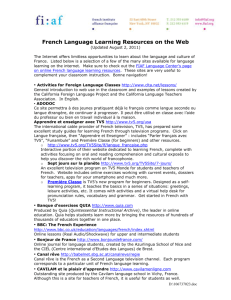 french language learning resources on the web