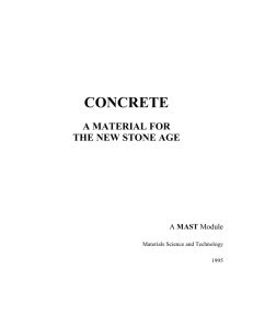 Final Concrete - MAST Materials Science and Technology Teachers