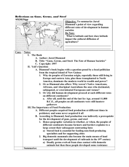 Guns germs steel review essay
