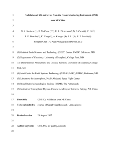 omi so2 validation over eastern china using in-situ aircraft