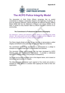 ACPO Police Integrity Model - National Police Library
