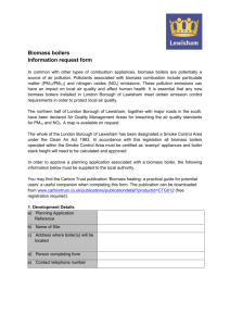 Biomass boiler information request form