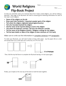 World Religions Flip-Book Project