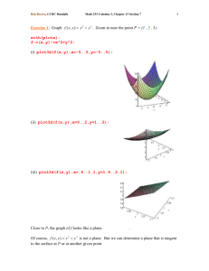Tangent Planes and Normal Lines