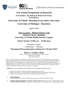 21st Annual Symposium on Research in Psychiatry, Psychology