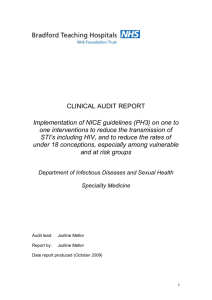 clinical audit report - Society of Sexual Health Advisers