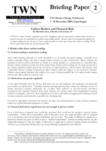 Carbon Markets and Financial Risk