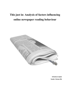 This just in: online newspaper reading behavior analyzed