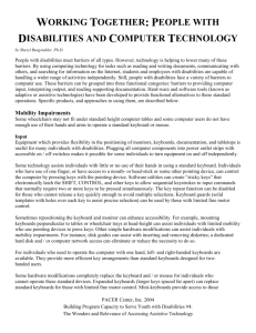 Working Together: People with Disabilities and Computer Technology