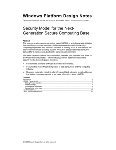Security Model for the Next-Generation Secure Computing Base