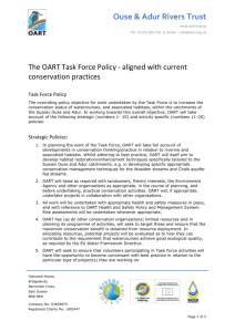 The OART Task Force Policy - aligned with current conservation