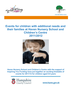 Events for children with additional needs and their families at Haven