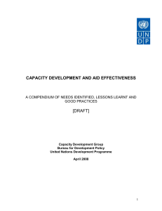 UNDP Aid Effectiveness Capacity Development Compendium