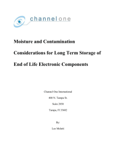 Moisture and Contamination Considerations for Long Term Storage