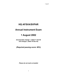 Annual Instrument Standardization Test