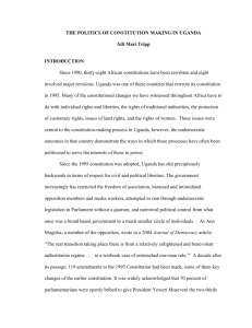 Outline of paper on Constitution