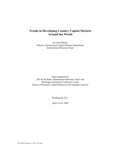 Trends in Developing Country Capital Markets Around