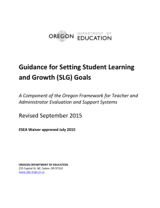 Guidance for Setting Student Learning and Growth