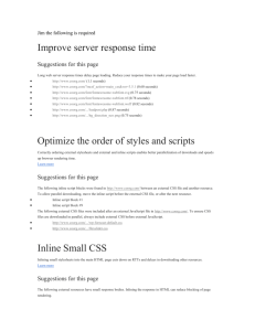 Improve server response time