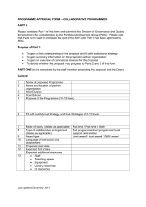 Programme approval form (collaborative programmes)