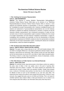 The American Political Science Review Volume 105, Issue 3, Aug