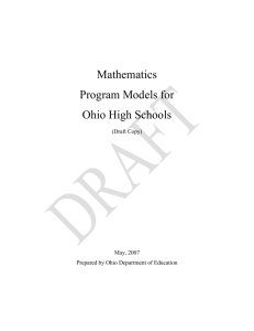 Mathematics Program Models Components
