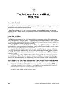 Chapter 33: The Politics of Boom and Bust, 1920-1932