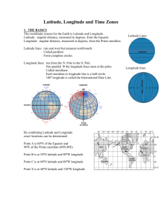 Latitude, Longitude and Time Zones
