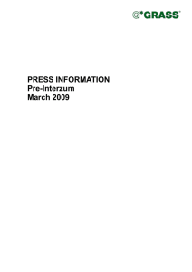 Press information Pre-Interzum March 2009