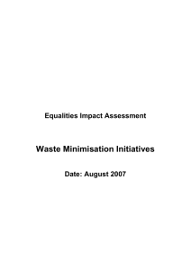 Waste Minimisation Initiatives - Leicestershire County Council