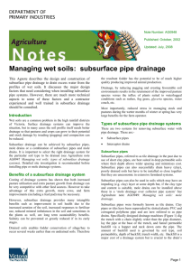 Managing wet soils: subsurface pipe drainage