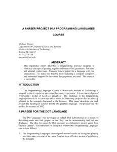 A Parser Project in a Programming Languages