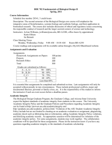 BDE 702 Fundamentals of Biological Design II Spring 2011