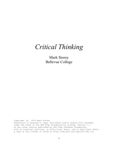 Critical Thinking text