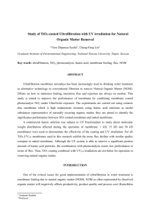 Study of TiO2-coated Ultrafiltration with UV irradiation for Natural