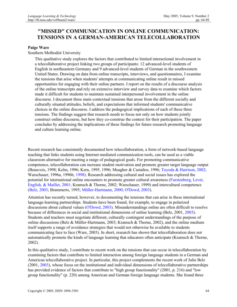 title - Language Learning & Technology
