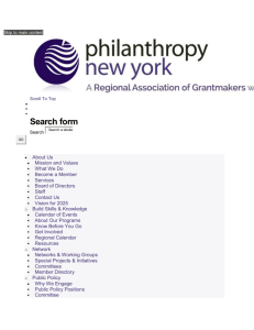 Site Search | Philanthropy New York