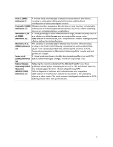 Definición y diagnóstico de la disfunción renal en el paciente con