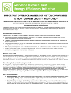 IMPORTANT OFFER FOR OWNERS OF HISTORIC PROPERTIES