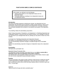 Punctuating Simple Complex Sentences