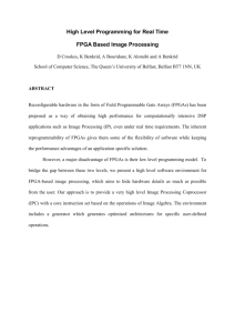 A High Level Software Environment for FPGA Based Image processing