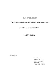 COMCOLOR user manual