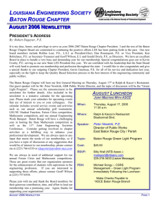 August 2006 - Louisiana Engineering Society